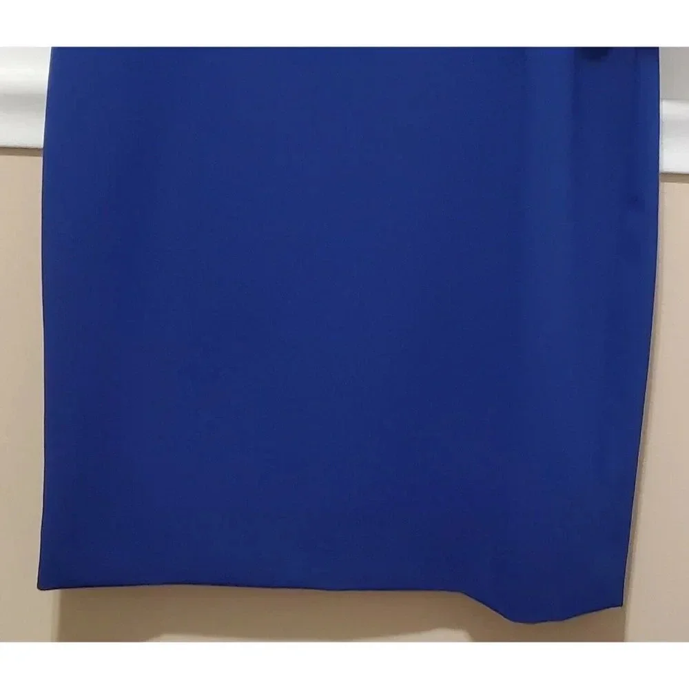 Teri Jon Royal Blue Stretch Cold Shoulder Dress - Picture 5 of 9